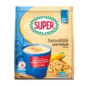 Ngũ Cốc Dinh Dưỡng Ít Đường, Instant Cereal Drink, NutreMilk Less Sugar Cereal, 18 Gói (450g) - SUPER
