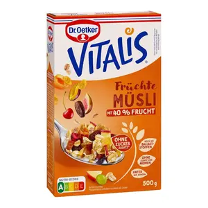 Ngũ Cốc Hạt & Trái Cây Hỗn Hợp, Vitalis, Fruchte Musli mit 40% Frucht (500g) - DR. OETKER