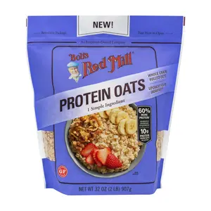 Yến Mạch Bổ Sung Đạm, Protein Oats, Gluten Free Whole Grain Rolled Oats, 32 oz (907g) - BOB'S RED MILL