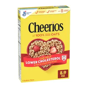 Ngũ Cốc Yến Mạch Nguyên Cám, Cheerios, 100% Whole Grain Oats, Gluten Free, 8.9 oz (252g) - GENERAL MILLS