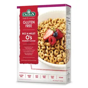 Ngũ Cốc Gạo & Hạt Kê Hình Vòng, Rice & Millet O`s Wildberry Flavour, Gluten Free, 10.5 oz (300g) - ORGRAN
