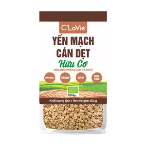 Yến Mạch Cán Dẹt Hữu Cơ, Organic Whole Oat Flakes (450g) - C'LAVIE