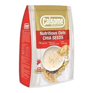 Ngũ Cốc Yến Mạch Dinh Dưỡng Hạt Chia, Nutritious Oats Cereal Drink, Chia Seeds, 12 Gói (360g) - CALSOME