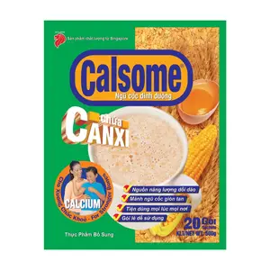 Ngũ Cốc Dinh Dưỡng Chứa Canxi, Nutritious Cereal Drink with Calcium, Original, 20 Gói (500g) - CALSOME