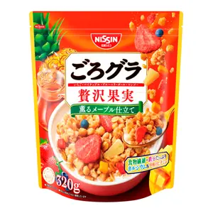 Ngũ Cốc Trái Cây, Cisco, GoroGura Luxury Fruit Chunky Granola, Strawberry Pineapple Blueberry (280g) - NISSIN