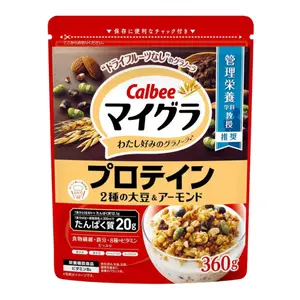 Ngũ Cốc Hạnh Nhân & Đậu Nành, Mygra Protein Granola with Soybeans & Almonds (360g) - CALBEE