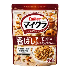 Ngũ Cốc Yến Mạch Hạnh Nhân & Caramen Cháy, Mygra Granola, Fragrant Almond & Burnt Caramel (350g) - CALBEE