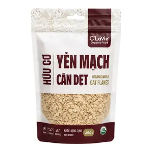Yến Mạch Cán Dẹt Hữu Cơ, Organic Whole Oat Flakes (350g) - C'LAVIE