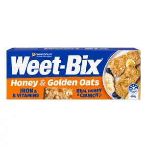 Bánh Ngũ Cốc Mật Ong & Yến Mạch, Weet-Bix, Honey & Golden Oats (450g) - SANITARIUM