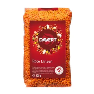 Đậu Lăng Đỏ Hữu Cơ, Rote Linsen, Organic Red Lentils (500g) - DAVERT