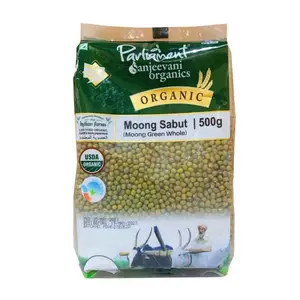 Đậu Xanh Nguyên Hạt Hữu Cơ, Organic Whole Mung Bean, Moong Sabut (500g) - PARLIAMENT SANJEEVANI ORGANICS