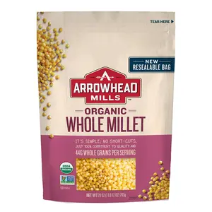 Hạt Kê Hữu Cơ, Organic Whole Millet, 28 oz (793g) - ARROWHEAD MILLS
