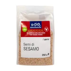 Hạt Mè Hữu Cơ Đã Bóc Vỏ, Semi de Sesamo, Organic Sesame Seeds (250g) - SOTTOLESTELLE
