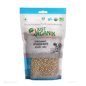 Đậu Nành Hữu Cơ, Organic Soyabean White (500g) - JUST ORGANIK
