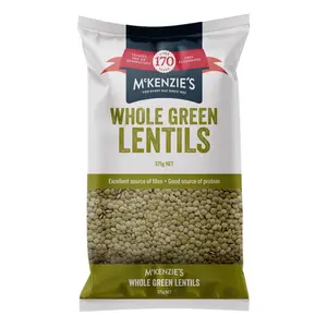 Đậu Lăng Xanh Nguyên Hạt, Whole Green Lentils (375g) - MCKENZIE'S