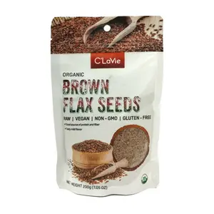 Hạt Lanh Nâu Hữu Cơ, Organic Brown Flax Seeds, 7.05 oz (200g) - C'LAVIE