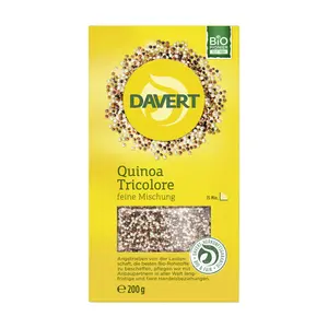 Hạt Diêm Mạch 3 Màu Hữu Cơ Chưa Rang, Quinoa Tricolore, Organic Tricolor Quinoa (200g) - DAVERT