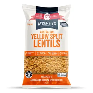 Đậu Lăng Vàng Tách Đôi, Australian Yellow Split Lentils (375g) - MCKENZIE'S