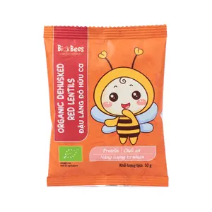 Đậu Lăng Đỏ Hữu Cơ, Organic Dehusked Red Lentils (50g) - BIO BEES