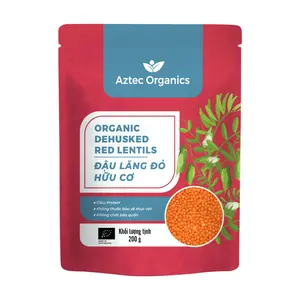 Đậu Lăng Đỏ Hữu Cơ, Organic Dehusked Red Lentils (200g) - AZTEC ORGANICS