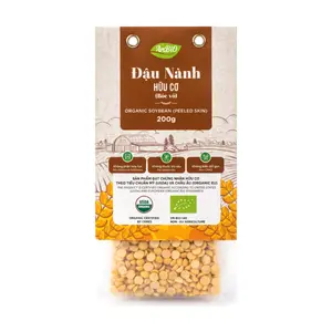 Đậu Nành Bóc Vỏ Hữu Cơ, Organic Soybean, Peeled Skin (200g) - ANBIO