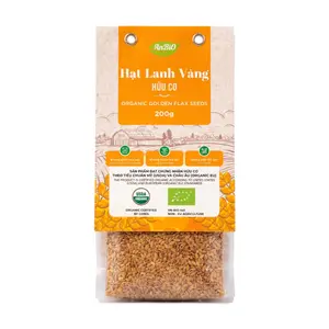 Hạt Lanh Vàng Hữu Cơ, Organic Golden Flax Seeds (200g) - ANBIO