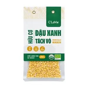 Đậu Xanh Tách Vỏ Hữu Cơ, Organic Hulled Mung Bean (200g) - C'LAVIE