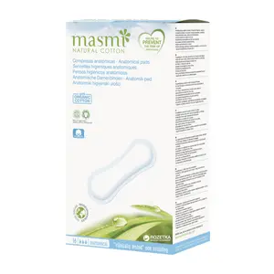 Băng Vệ Sinh Siêu Thấm Hữu Cơ, Organic Cotton Anatomical Pads, 16 Miếng - MASMI