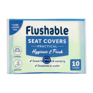 Giấy Bọc Bồn Cầu Dùng Một Lần, Flushable Toilet Seat Covers, Pocket Size, 10 Cái - UNCLE BILLS