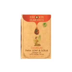 Xà Bông Tẩy Tế Bào Chết Dầu Dừa & Cam, Detox Soap & Scrub, Coconut & Orange Oil with Coconut Scrub (100g) - COCOVIE