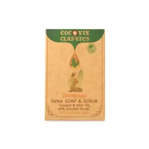 Xà Bông Tẩy Tế Bào Chết Dầu Dừa & Bạc Hà, Detox Soap & Scrub, Coconut & Mint Oil with Coconut Scrub (100g) - COCOVIE