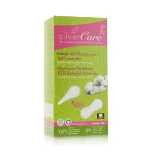 Băng Vệ Sinh Hữu Cơ Hàng Ngày, Organic Cotton Adaptable Flex Panty Liners, 30 Miếng - SILVERCARE
