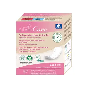 Băng Vệ Sinh Hữu Cơ Hàng Ngày Siêu Mỏng, Protegeslips con Algodón Ecológico, Ultrathin, 24 Miếng - SILVERCARE