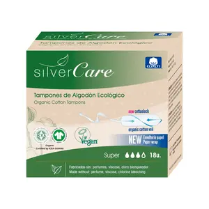 Tampon Hữu Cơ 3 Giọt, Tampons Coton Bio, Super, 18 Cái - SILVERCARE