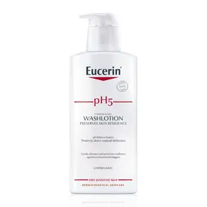 Sữa Tắm Cho Mặt & Cơ Thể, PH5 Washlotion for Body & Face, Preserves Skin Resilience, Dry Sensitive Skin (400ml) - EUCERIN