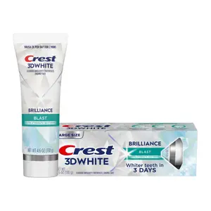 Kem Đánh Răng Trắng Răng, Brilliance, 3D White Fluoride Anticavity Toothpaste, Blast, 4.6 oz (130g) - CREST