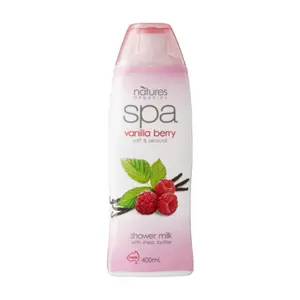 Sữa Tắm Dưỡng Ẩm, Spa Vanilla Berry, Shower Milk with Shea Butter (400ml) - NATURES ORGANICS