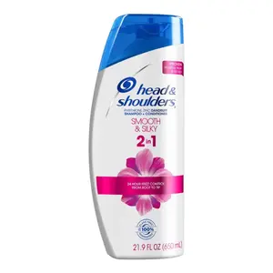 Dầu Gội & Xả Mềm Mượt Tóc, 2 in 1 Shampoo + Conditioner, Smooth & Silky, 21.9 fl oz (650ml) - HEAD & SHOULDERS
