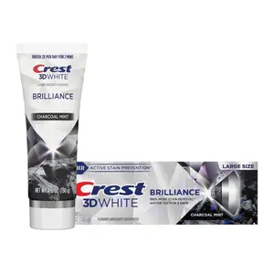 Kem Đánh Răng Trắng Răng, Brilliance, 3D White Fluoride Anticavity Toothpaste, Charcoal Mint, 4.6 oz (130g) - CREST