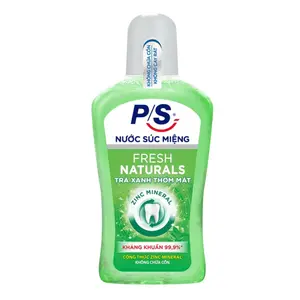 Nước Súc Miệng Trà Xanh Thơm Mát, Mouthwash, Fresh Naturals, No Alcohol (500ml) - P/S