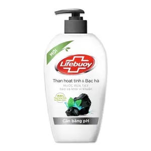 Nước Rửa Tay Than Hoạt Tính & Bạc Hà (Đen), Charcoal & Mint Handwash (500g) - LIFEBUOY