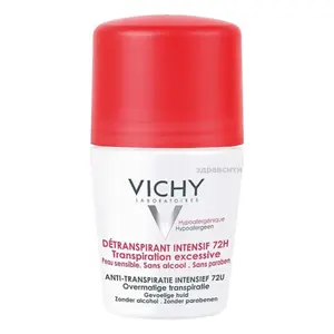 Lăn Khử Mùi Khô Thoáng Suốt 72 Giờ, Detranspirant Intensif 72H (50ml) - VICHY