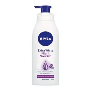 Sữa Dưỡng Thể Trắng Da Ban Đêm, Extra White, Night Nourish Body Lotion, Night Skin Repair (400ml) - NIVEA