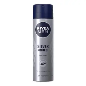Xịt Khử Mùi Nam Phân Tử Bạc, Men, Anti-Perspirant Spray, Silver Protect (150ml) - NIVEA