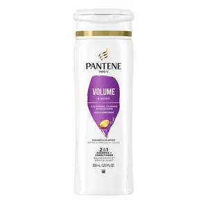 Dầu Gội & Xả Làm Sạch & Phồng Chân Tóc, 2 in 1 Shampoo & Conditioner, Volume & Body, 12 fl oz (355ml) - PANTENE