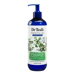 Dầu Xả Tinh Dầu Tăng Phồng Tóc Bạch Đàn & Bạc Hà, Essential Oil Conditioner, Eucalyptus & Spearmint Volume & Bounce, 16 fl oz (473ml) - DR TEAL'S