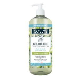 Sữa Tắm Bảo Vệ & Dưỡng Ẩm Dầu Oliu Hữu Cơ, Protective Shower Gel with Organic Olive Oil (1L) - COSLYS