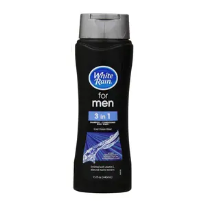 Sữa Tắm Gội Cho Nam Hương Sóng Biển, Men`s Collection, 3 in 1 Bodywash Shampoo Conditioner, Ocean Wave, 15 fl oz (443ml) - WHITE RAIN