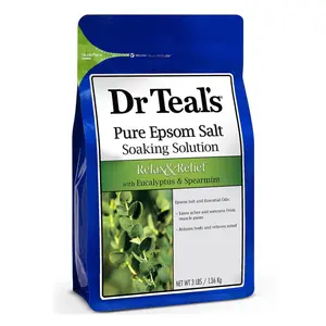 Muối Tắm Thư Giãn Bạch Đàn & Bạc Hà, Pure Epsom Salt Soaking Solution, Relax & Relief with Eucalyptus & Spearmint, 3 lbs (1.36kg) - DR TEAL'S