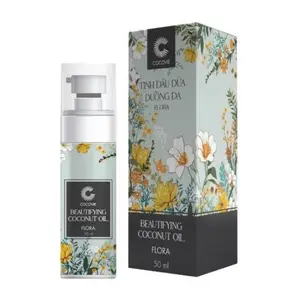 Tinh Dầu Dừa Dưỡng Da Hương Hoa, Beautifying Coconut Oil, Flora (50ml) - COCOVIE